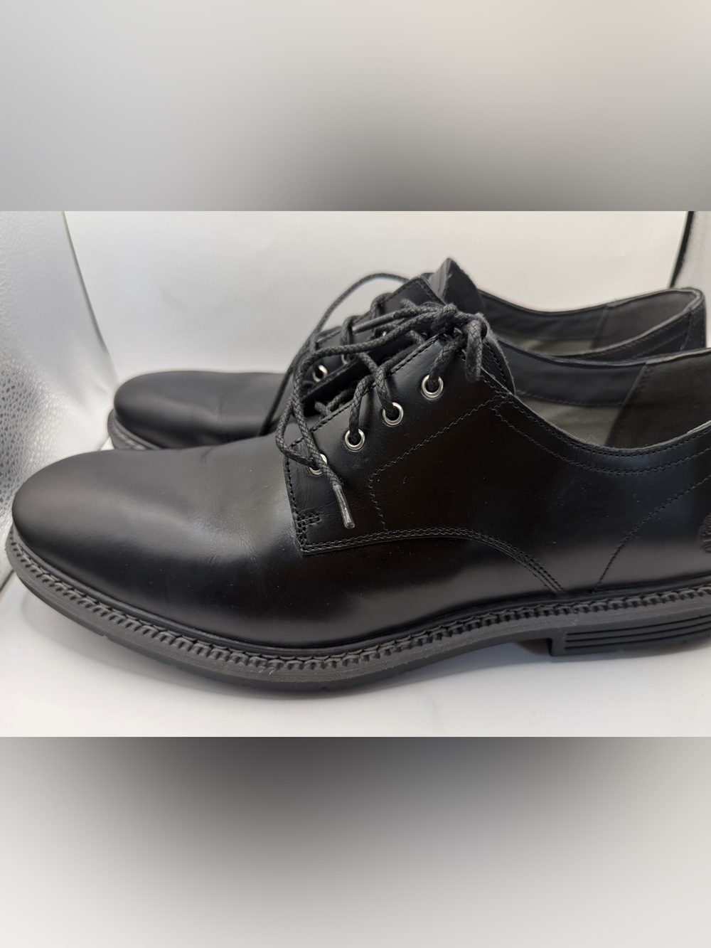 Timberland Men’s 13W Wide Dress Oxfords SensorFlex black Leather Excellent